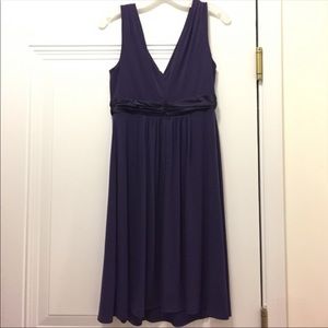 David’s Bridal purple jersey dress